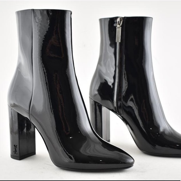 ysl patent leather boots